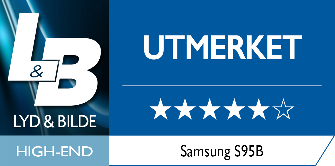 *Samsung S95B blir testvinner hos Lyd&Bilde, les mer om testen her: https://www.lydogbilde.no/test/tv/samsung-s95b-qe65s95b/